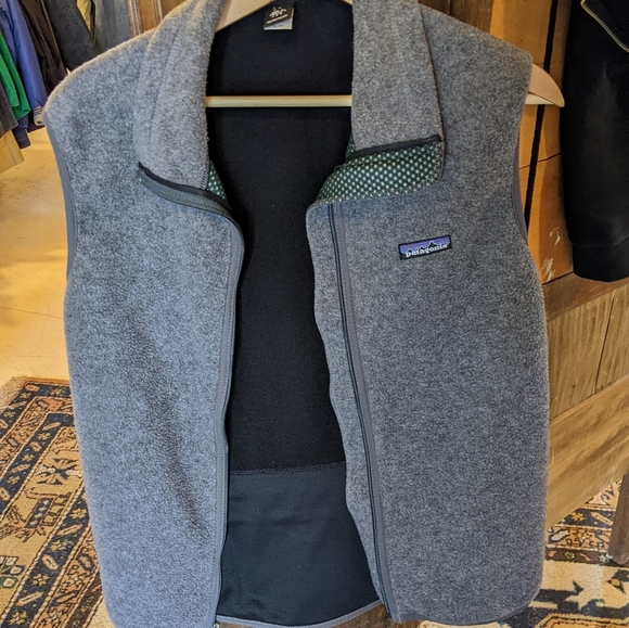 Vintage 2000 Patagonia Vest Full Zip Fleece Cycling Grey - Picture 13 of 15